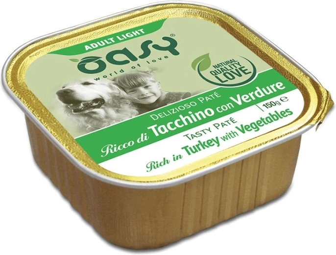Oasy Tasty Paté Adult Light z indykiem i warzywami 150 g