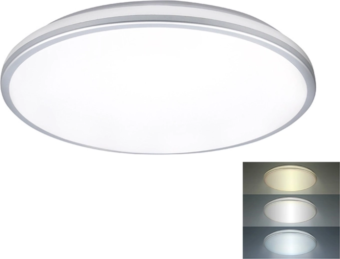 Solight okrągła lampa LED sufitowa/ścienna do wilgotnych pomieszczeń IP54 24 W 2150 lm 3CCT 38 cm