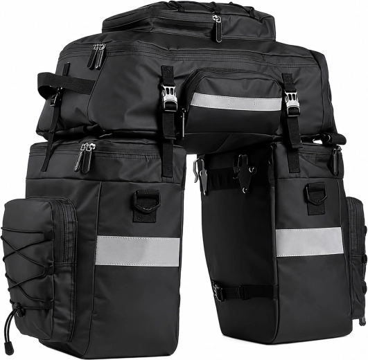 Wodoodporna torba rowerowa na bagażnik 48 l 3 w 1 XXL
