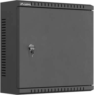 Lanberg ścienna szafa instalacyjna TPR 10" z płytą MESH 340 × 340 × 140 mm, czarna