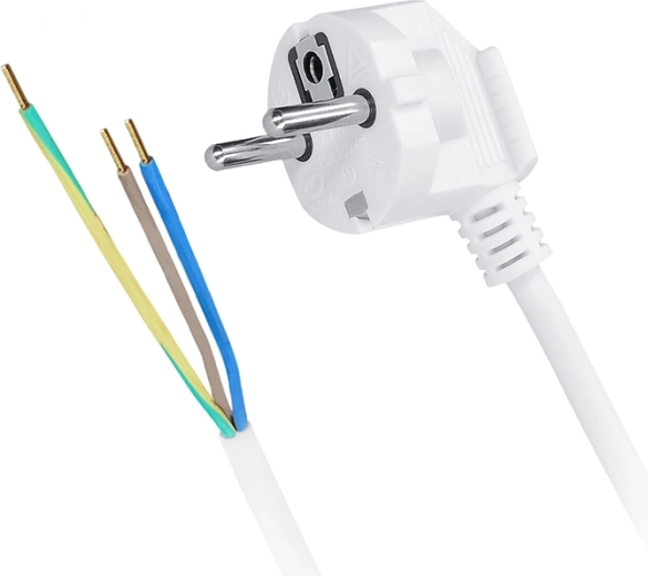 Solight flexo przewód przyłączeniowy 3× 1,5 mm² biały 2 m