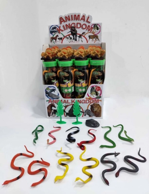 Węże w tubie – zestaw gumowych węży w plastikowym pudełku