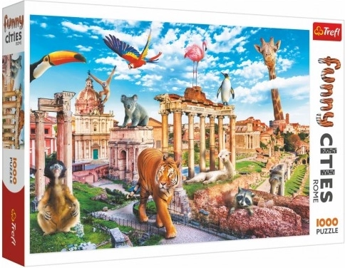 Puzzle Trefl Funny Cities – Dziki Rzym, 1000 elementów (68 × 48 cm)