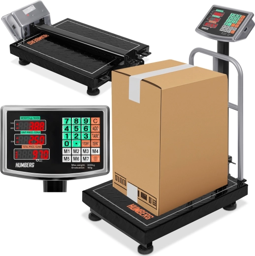 Przemysłowa waga platformowa 300 kg HUMBREG MH-192 z wyświetlaczem LED