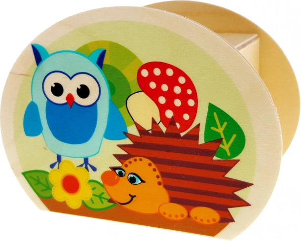 Hess Drewniana skarbonka leśne zwierzątka