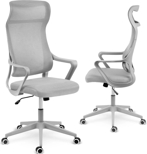 Krzesło biurowe z mikrosiateczki Sofotel Labi szare