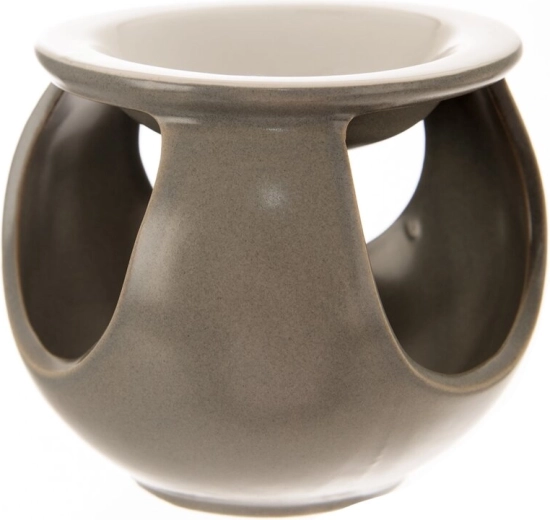 Szara ceramiczna aromalampa 12 cm
