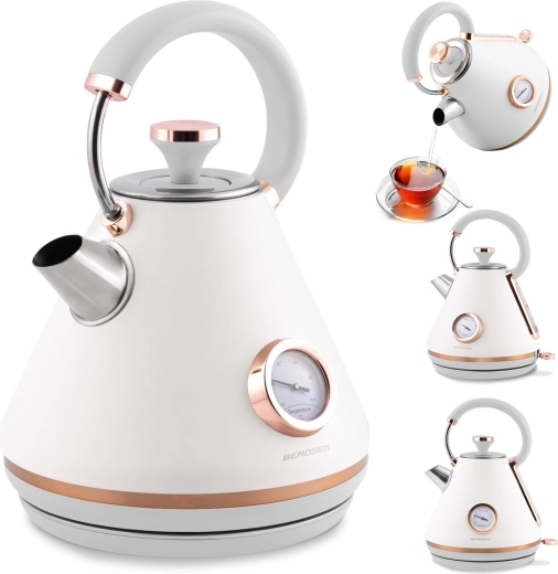 Czajnik elektryczny z termometrem 1,7 l BERDSEN biały