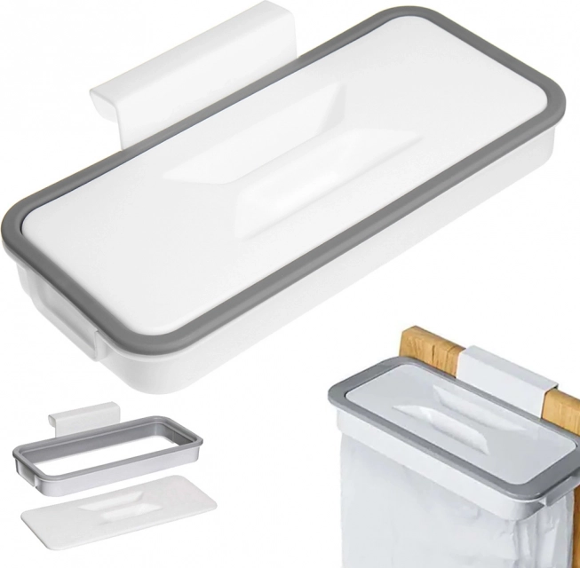 Wieszany uchwyt na worki na śmieci z pokrywą