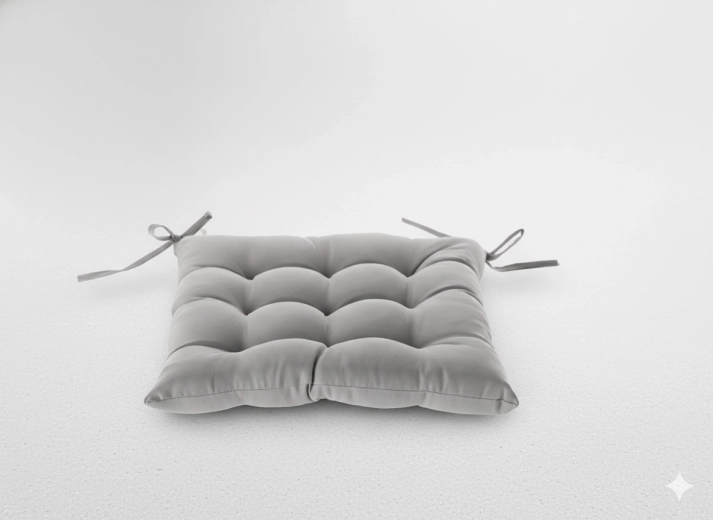 Poduszka na krzesło 40 × 40 × 6 cm, jasnoszara