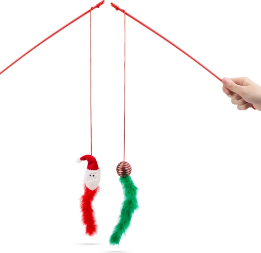 Świąteczna wędka dla kota - 1 sztuka