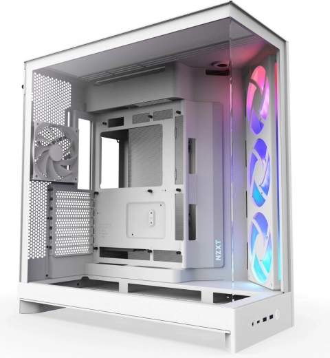NZXT H9 Flow RGB obudowa Midi Tower z oknem, biała