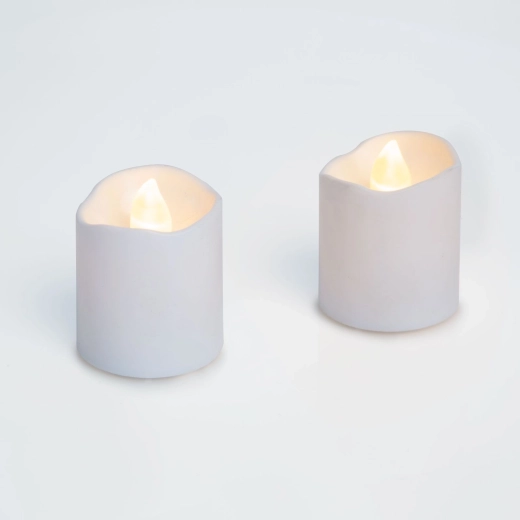 Biała świeczka LED - 1 sztuka