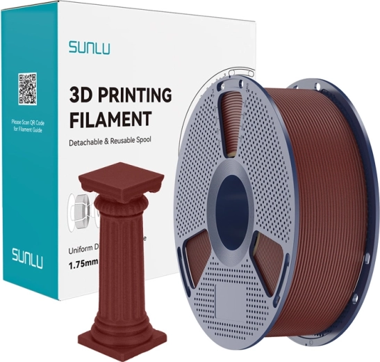 Sunlu PLA High‑Speed marmurowy filament ceglastoczerwony