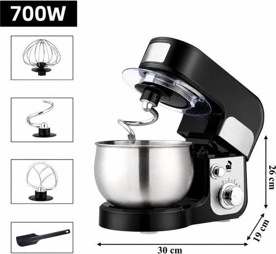 Planetarny robot kuchenny z misą 3 l 3w1 700 W – 1 szt.