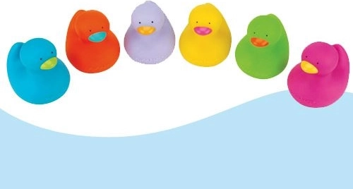 Zabawka do kąpieli – zestaw kaczuszek (6 szt.).