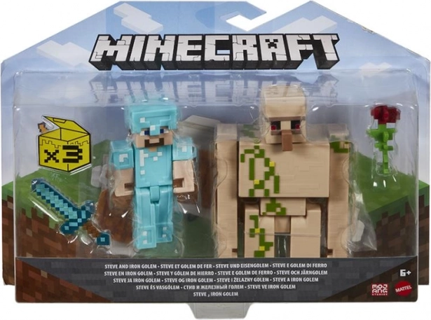 Figurki Minecraft 8 cm – podwójny zestaw z akcesoriami