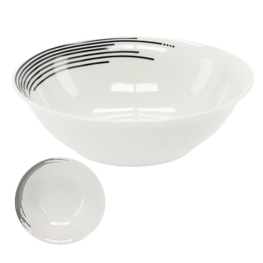 Okrągła miska ceramiczna 18 cm – biała, zestaw 12 szt.