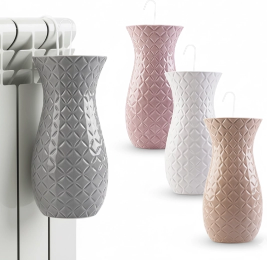 Ceramiczny nawilżacz powietrza na grzejnik w kształcie wazonu, mix kolorów – 4 szt.