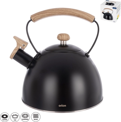 Nierdzewny czajnik z gwizdkiem Black 2,5 l