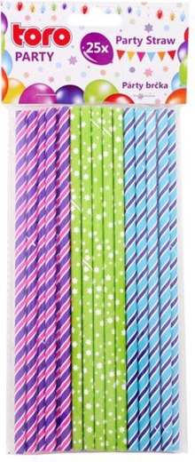 Papierowe słomki 20 cm Toro, 25 szt.