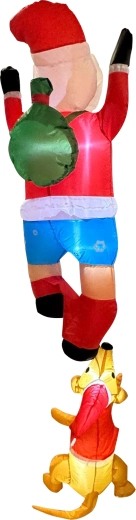 Nadmuchiwany Mikołaj z reniferem 1,8 m z podświetleniem LED