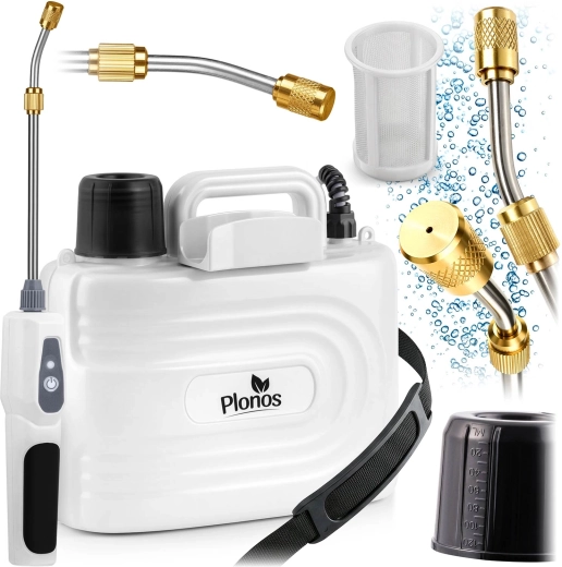 Akumulatorowy opryskiwacz ciśnieniowy 5 l z regulowaną mosiężną dyszą PLONOS