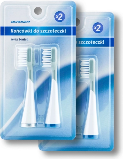 Wymienne główki do szczoteczki sonicznej Berdsen, 4 szt.