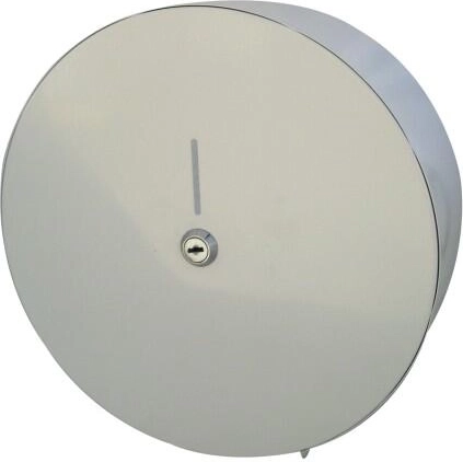 Okrągły podajnik papieru toaletowego GIGANT 34 cm z zamkiem – biały metal