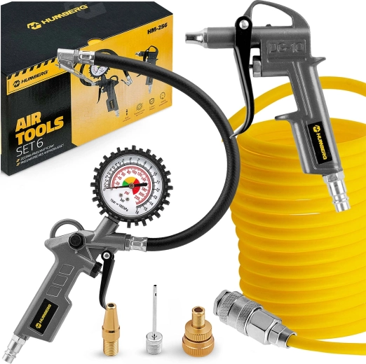 Zestaw narzędzi pneumatycznych 6 w 1 do kompresora HUMBERG