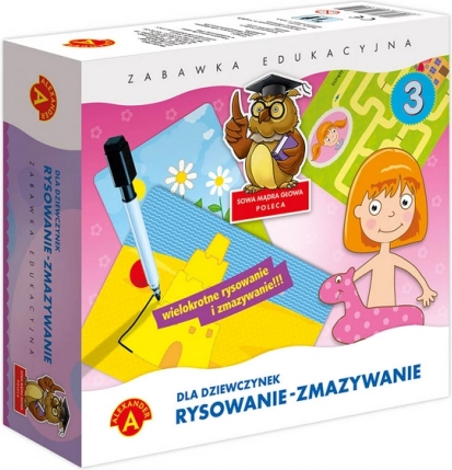 Edukacyjna gra Alexander - Mądra sowa - Dla dziewczynek - Piszę zmazywając 3