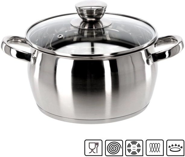 Garnek ze stali nierdzewnej z pokrywką Belly 2,5 l 20 cm