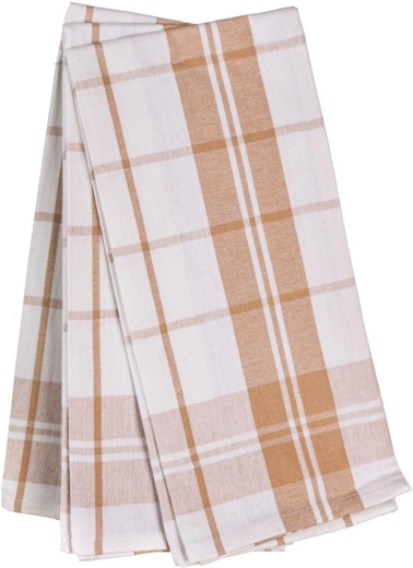 Ręczniki kuchenne Classic 50 × 70 cm, beżowo-białe, 100% bawełna (3 szt.)