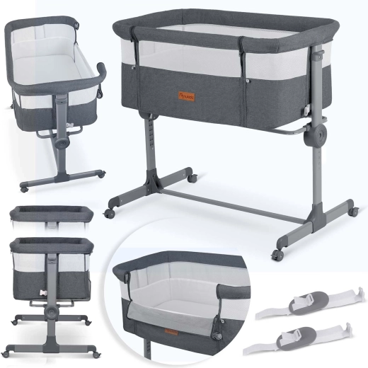 Składane dostawne łóżeczko dziecięce z materacem NUKIDO