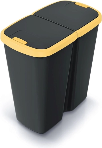 Kosz na śmieci Compacta Q Duo 45 l z dwoma pokrywami