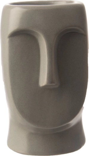 Szara ceramiczna aromalampa do olejków zapachowych i wosków