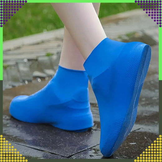 Wodoodporne silikonowe ochraniacze na buty przeciw deszczowi, antypoślizgowe – rozmiar S