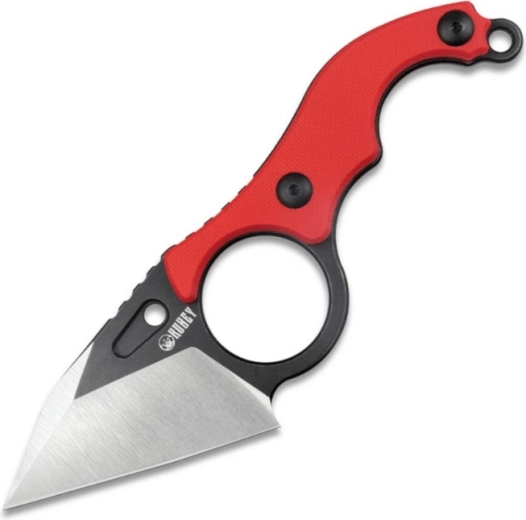 Kubey Hippocam Red – kolekcjonerski nóż z głownią stałą 6 cm