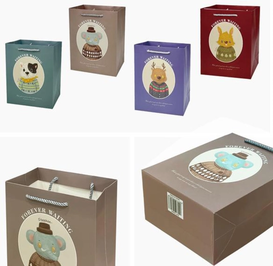 Torebka prezentowa 32 × 26 × 12 cm – mix motywów