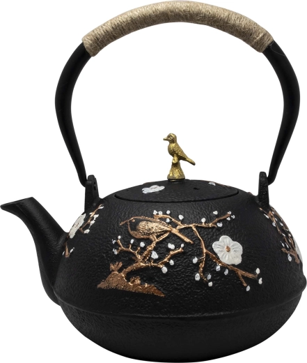 Żeliwny czajnik do herbaty 1 l czarny