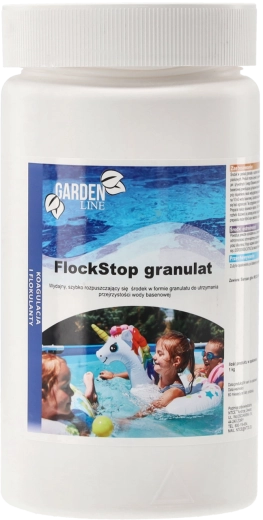 FlockStop granulat 1 kg – koagulacyjny preparat do krystalicznie czystej wody basenowej