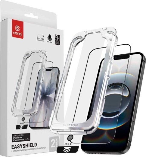 Ochronne szkło hartowane EasyShield 2‑Pack do iPhone 16e / iPhone 14 / iPhone 13 / iPhone 13 Pro (2 szt.)
