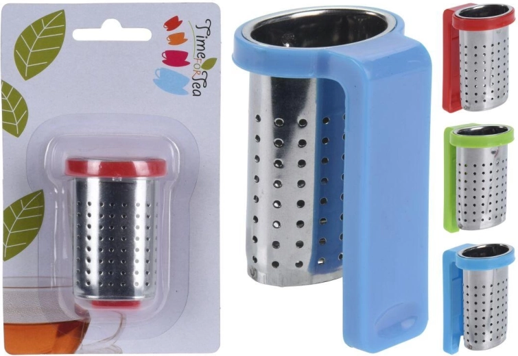 Zawieszane zaparzacz do herbaty ze stali nierdzewnej z plastikowym uchwytem, mix kolorów