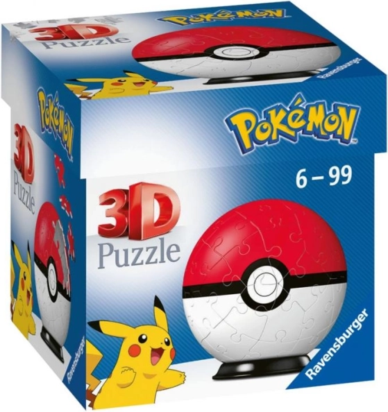 3D puzzle Pokémon Poké Ball od Ravensburger, 54 elementów