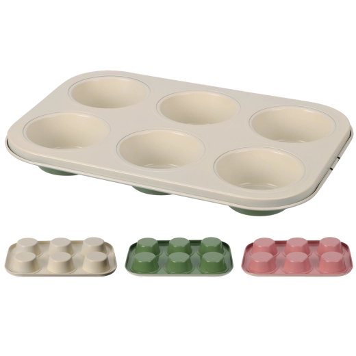 Forma do muffinek LA CUCUNO 26 × 18 cm, nieprzywierająca stal, 12 szt.