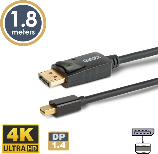 Kabel DisplayPort na Mini DisplayPort 1.4 4K, 1,8 m