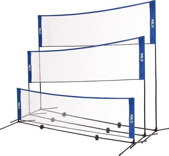 Składana siatka 3w1 do badmintona, tenisa i siatkówki NILS EXTREME NT7111