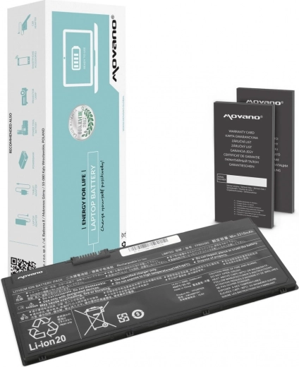 Bateria Movano FPB0338S do Fujitsu LifeBook U758 3490 mAh (50 Wh)