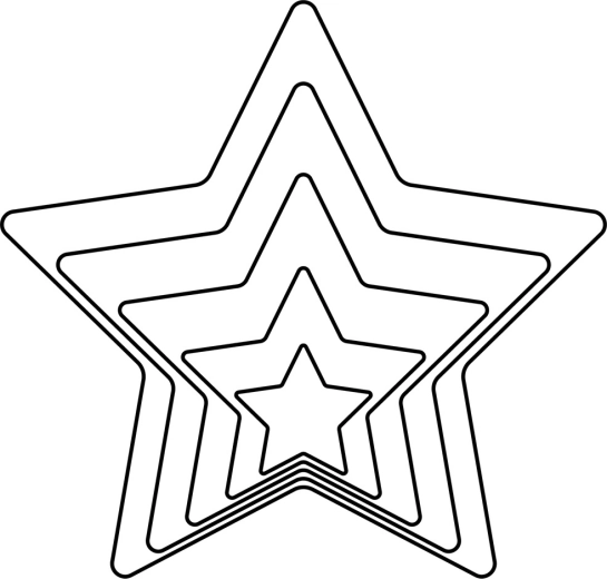 Orion foremki do wykrawania ciastek gwiazda 1,5–7,5 cm - 5 szt.