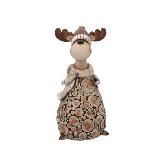 Świąteczna figurka stojącego renifera 28 cm
